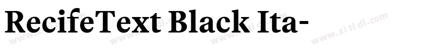 RecifeText Black Ita字体转换